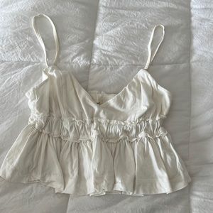 Open back peplum top